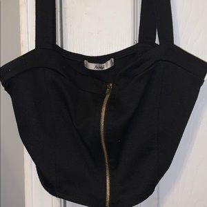 Papaya Zip Up Crop Top